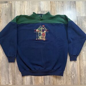 90s World Class golf embroidered sweatshirt